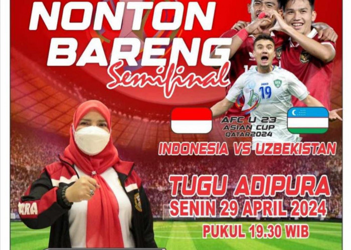 Dukung Timnas Muda, Pemkot Bandar Lampung Gelar Nonton Bareng Laga Indonesia vs Uzbekistas di Piala AFF 2024