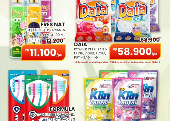 Katalog Harga Super Hemat Chandra Superstore: Promo Deterjen hingga Cologne Per September 2026