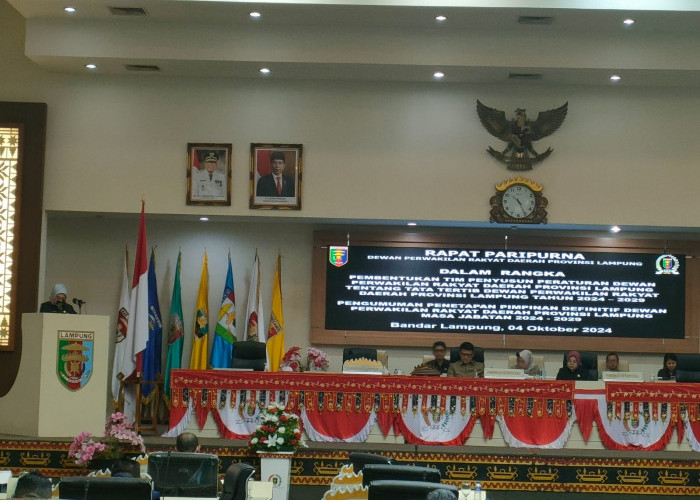 DPRD Lampung Tetapkan Usulan Lima Nama Pimpinan Definitif Periode 2024-2029 ke Kemendagri