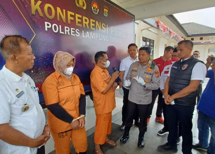 Polres Lampung Timur Amankan 2 Tersangka Kasus Perdagangan Orang