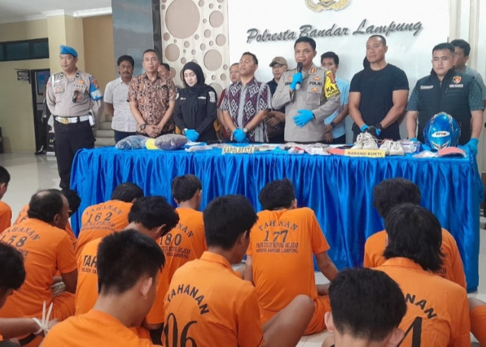 Operasi Sikat Krakatau 2024, Polresta Bandar Lampung Ungkap 52 Kasus Dengan 50 Tersangka