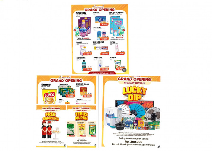 Besok! Grand Opening Chamart Metro 3, Belanja Bisa Dapat TV di Tengah Diskon Gede-gedean