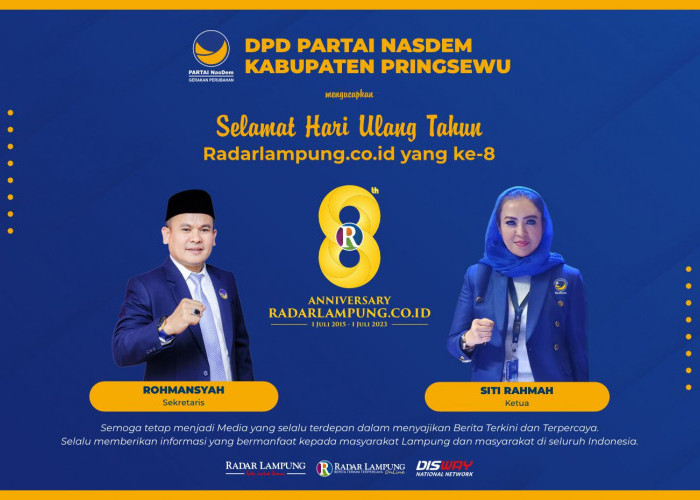 DPD Partai NasDem Kabupaten Pringsewu: Selamat HUT ke-8 Radar Lampung Online