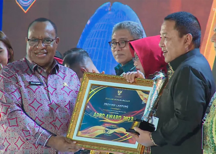 Realisasi APBD Lampung 2022 Tertinggi se Indonesia, Gubernur Arinal Dapat Penghargaan Dari Kemendagri