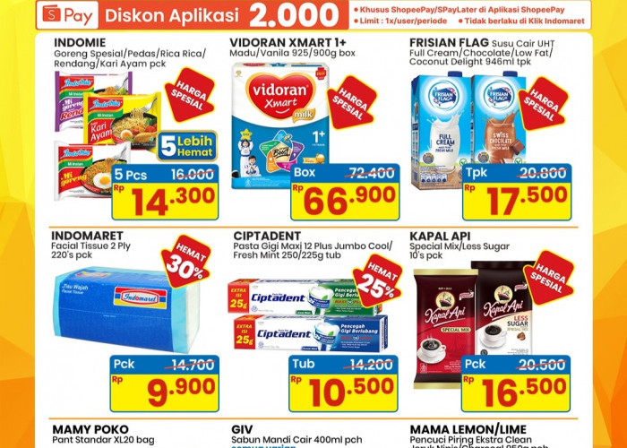 Jangan Sampai Nyesel! Promo 4 Hari Indomaret Berakhir Besok Malam, Borong Kebutuhan Pokok dengan Harga Spesial