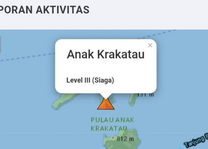 Gunung Anak Krakatau Masih Berstatus Siaga, Asap Kawah Terpantau hingga 200 Meter
