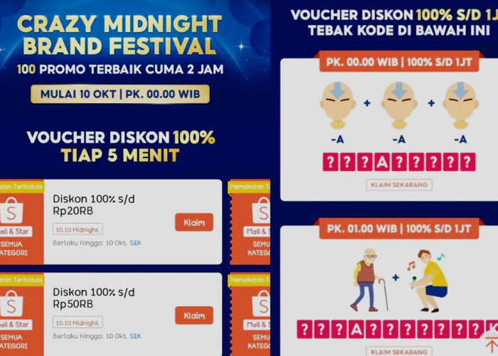 Sikat Kode Voucher Shopee 10.10 Spesial Belanja Hemat, Diskon Gratis Ongkir Hingga Cashback Siap KlaimSekarang