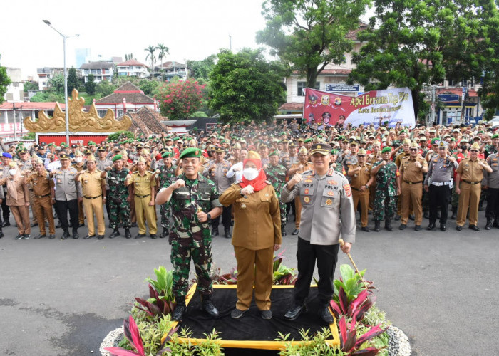 Pemkot Bandar Lampung Bersama TNI-Polri Gelar Apel Tiga Pilar, Ini Tujuannya