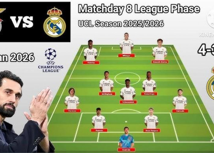 Prediksi Skor Benfica vs Real Madrid: Los Blancos Uji Mental Tuan Rumah di Estádio da Luz