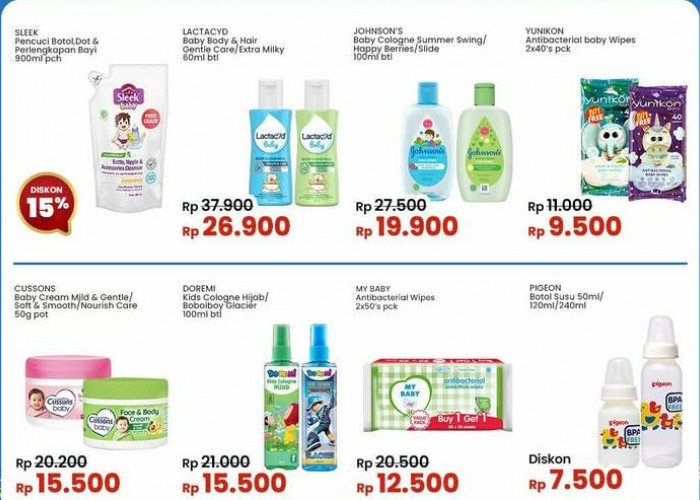 Promo Indomaret Lampung Senin 6 Januari 2025, Dapatkan Diskon 15 Persen Khusus Kebutuhan Bayi