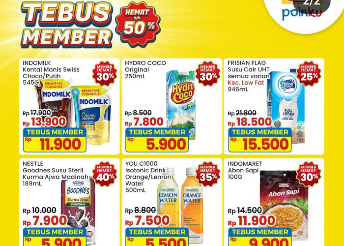 Promo Indomaret Tebus Member Belanja Murah 50 Persen, Sikat Sekarang