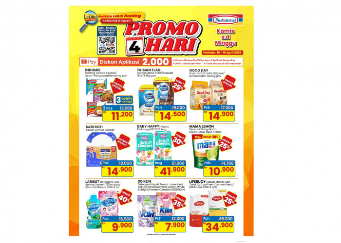 Banjir Promo JSM Indomaret 16-19 April 2026, Kebutuhan Dapur dan Mandi Diskon Gila-gilaan