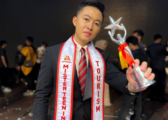 Mahasiswa Teknokrat Juara Nasional Mister Teen Indonesia Tourism 2023 di Bandung