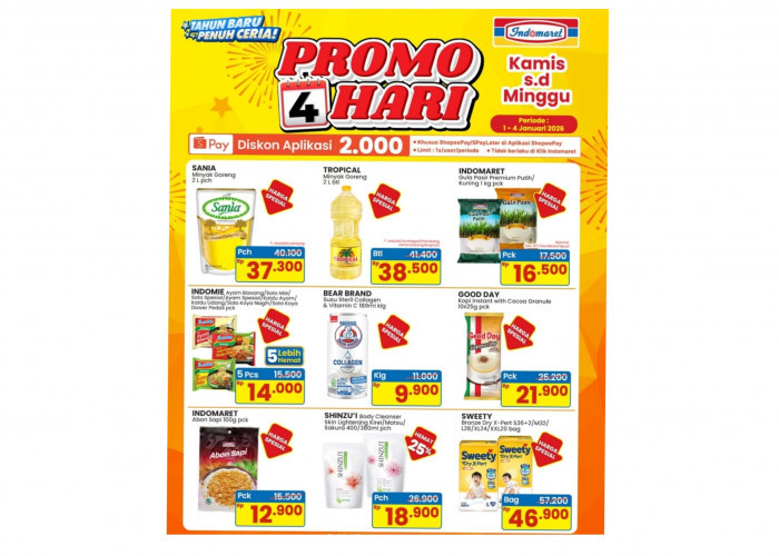 Tahun Baru Penuh Ceria, Kejar Promo 4 Hari Indomaret: Dapatkan Belanja Murah Minyak Goreng