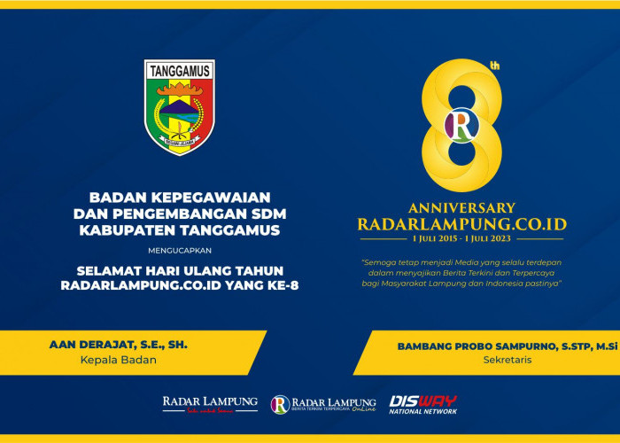 BKPSDM Kabupaten Tanggamus: Selamat Milad Radar Lampung Online ke-8