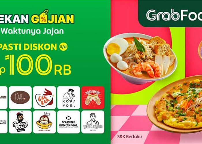 Kode Promo Grab Lampung Mantap, Minggu 11 Juni 2023, Kulineran Murah Pakai Cashback GrabFood