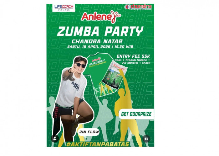Jaga Kepadatan Tulang, Chandra Natar Ajak Masyarakat Lampung Gabung di Anlene Zumba Party