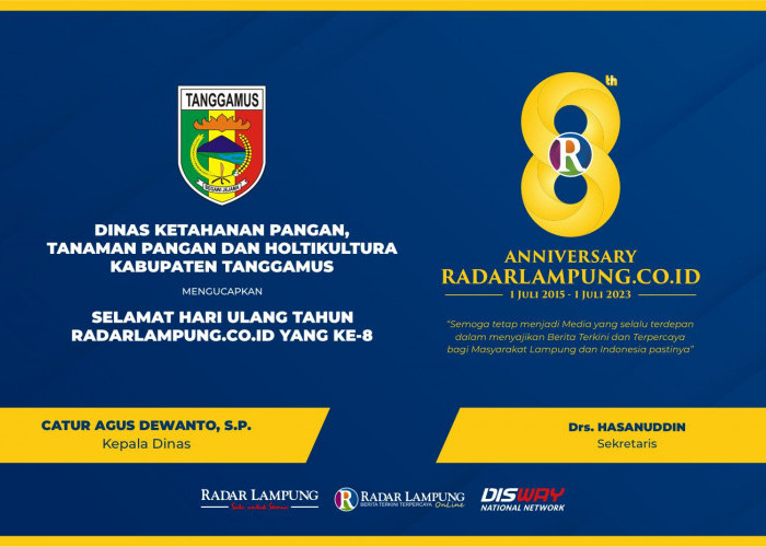 Dinas Ketahanan Pangan, Tanam Pangan dan Hortikultura Tanggamus: Selamat Milad Radar Lampung Online ke-8