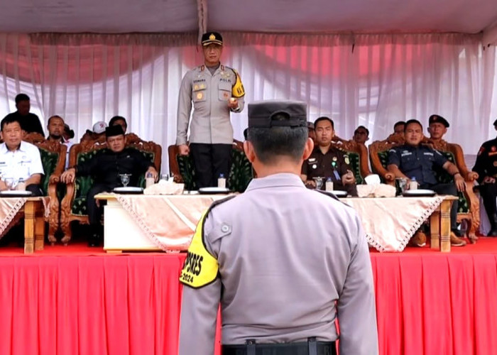 Polres Tanggamus Lampung Gelar Simulasi Sispamkota dan Penandatanganan Komitmen Moral Pemilu 2024 