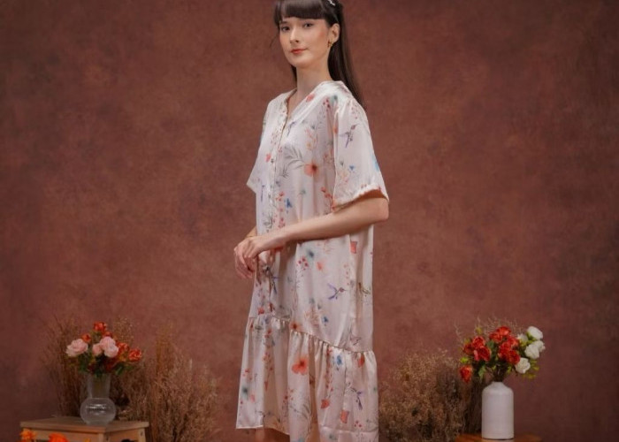 5 Daster V Neck Kekinian yang Nyaman dan Tampil Cantik Sepanjang Hari