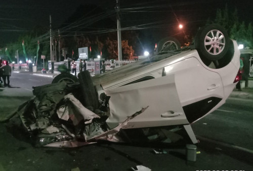 Kecelakaan Tunggal Terjadi di Jalan Teuku Umar, Tiga Orang Dilarikan ke Rumah Sakit