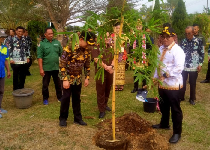 Seharian di Pringsewu, Pj Gubernur Lampung Blusukan ke Pasar Sampai Tanam Pohon 