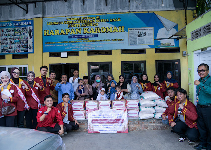 Teknokrat Salurkan 1,4 Ton Beras untuk Panti Asuhan Karomah, Anak-anak Panti Doakan Kampus Makin Berkah