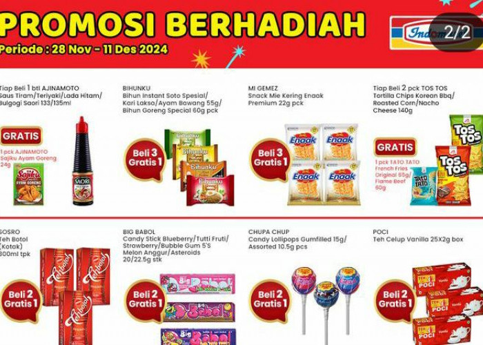 Dapatkan Bonus Cemilan Beli 2 Gratis I Lewat Promo Indomaret Hari Ini