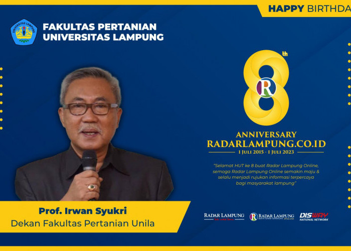 Prof Irwan Syukri: Selamat Hari Jadi ke-8 Radar Lampung Online