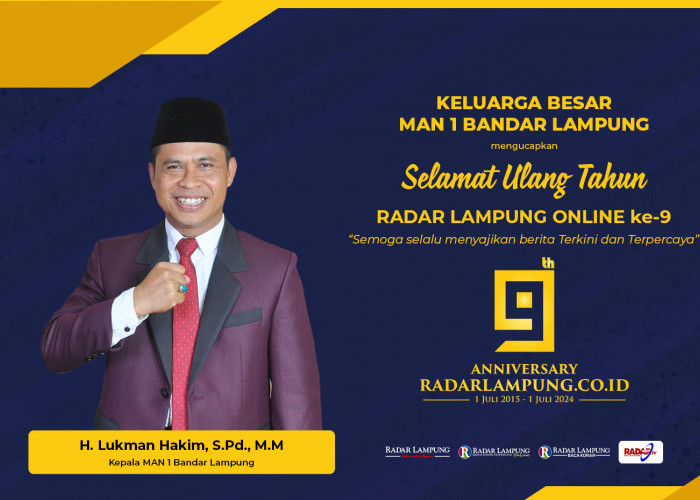 Keluarga Besar MAN 1 Bandar Lampung Mengucapkan Selamat Hari Jadi Radar Lampung Online ke-9