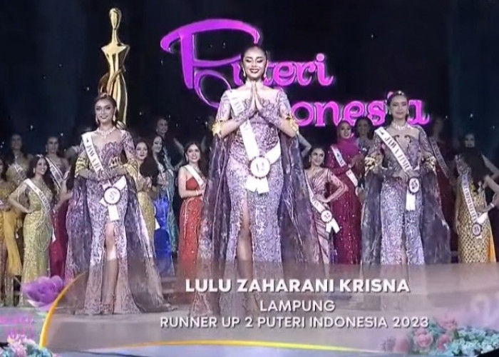 Keren, Wakil Lampung Lulu Zaharani Jadi Runner Up 2 Puteri Indonesia 2023