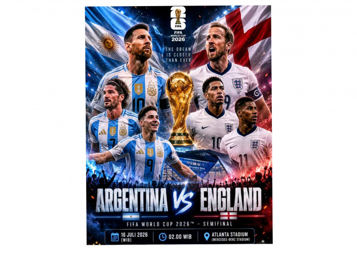 Argentina Vs Inggris Jadi Pertandingan Akhir Semifinal Piala Dunia 2026, Siapa Layak Maju Final Lawan Spanyol?