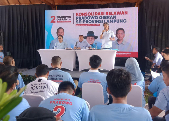 Gelar Konsolidasi, Relawan Prabowo Gibran di Lampung Optimis Menang Satu Putaran