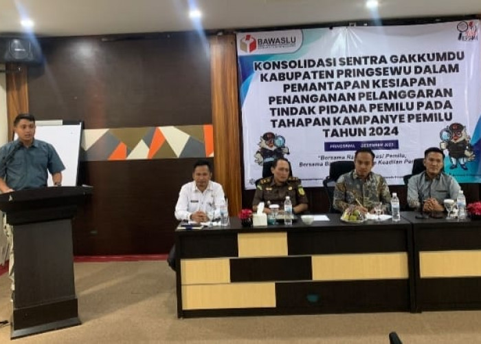 Sentra Gakumdu Pringsewu Lampung, Siap Proses Pelanggaran Pemilu