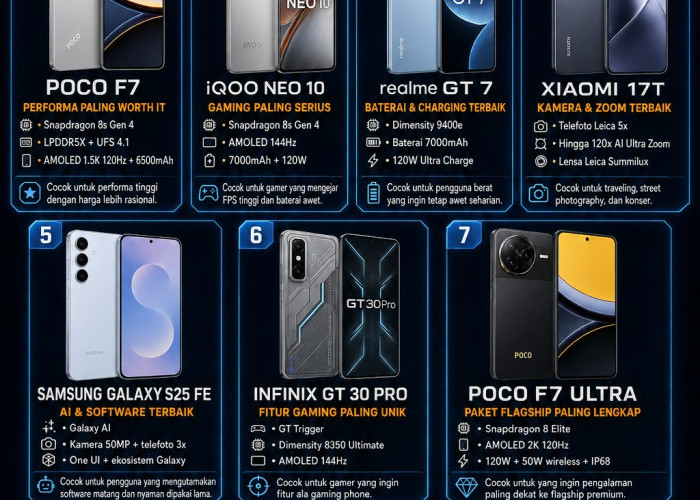Jangan Beli HP Mahal Dulu, Rekomendasi Tujuh Smartphone Fitur Flagship Terbaik Tahun Ini