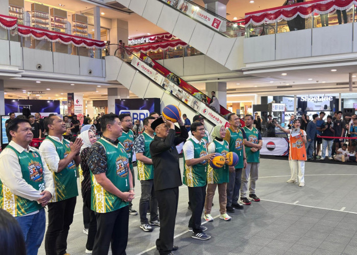 QRIS 3x3 Siger Slam 2026 Dibuka, Ratusan Pebasket Lampung Siap Adu Skill di Bumi Kedaton 