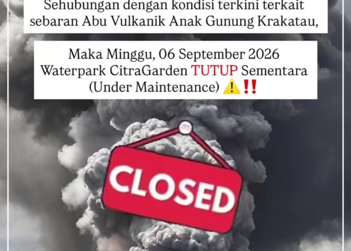 Imbas Erupsi Gunung Anak Krakatau, Waterpark CitraGarden Lampung Tutup Sementara Hari Ini
