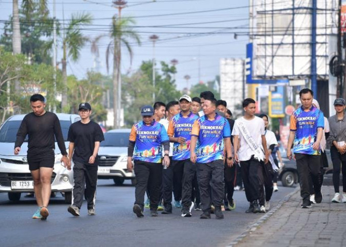 Teknokrat Ajak Sivitas Akademika juga Warga Biasakan Hidup Sehat Lewat One Walk One Spirit
