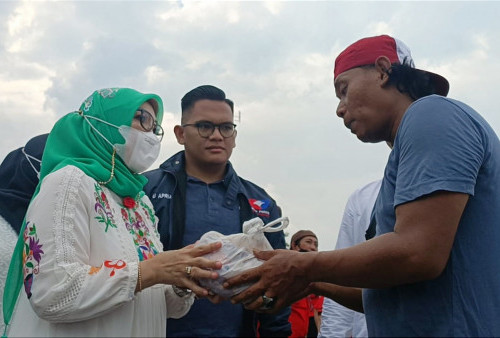DPD Partai Perindo Bandar Lampung Bagikan Daging Kurban untuk Korban Kebakaran