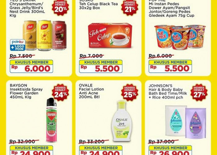 Promo Indomaret Lampung Spesial Diskon Member, Ada Potongan Hemat 27 Persen Hari Ini