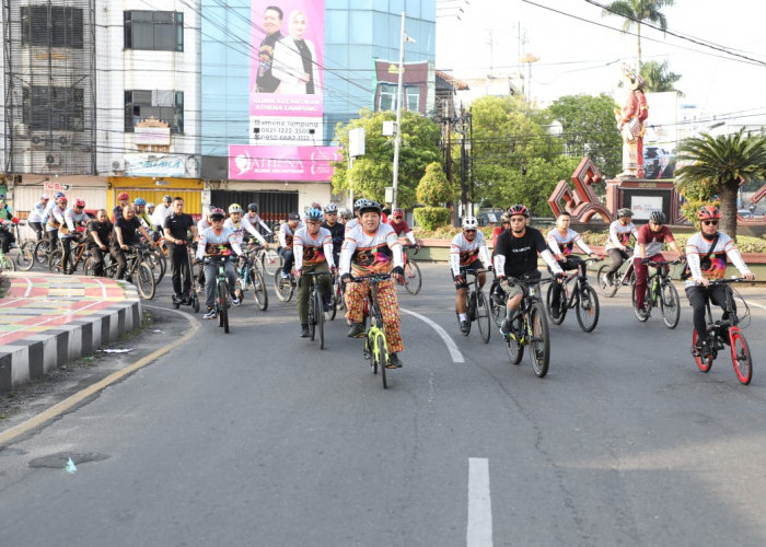 Rangkaian HUT Lampung, Ribuan Masyarakat Ikuti Fun Run dan Sepeda Santai