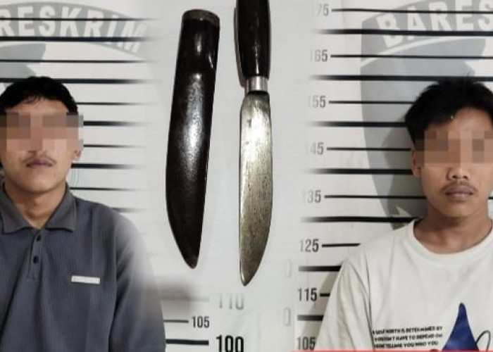 Curiga Gerak-Gerik Mencurigakan, Polisi Amankan Dua Remaja Pembawa Sajam di Pringsewu