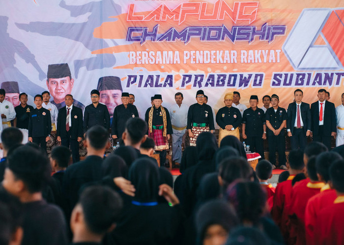 Ratusan Peserta Ikut Kejuaraan Pencak Silat Lampung Championship 7 Memperebutkan Piala Prabowo Subianto