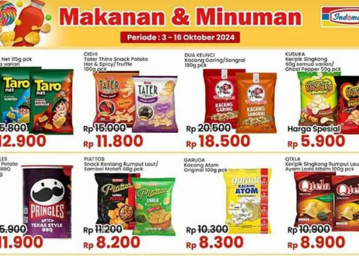 Promo Indomaret Jumat 11 Oktober 2024, Ada Snack Kentang Rp 8 Ribu Bikin Ngemil Makin Mantap, Ini Diskonnya