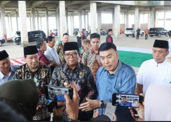 Pj. Gubernur Bersama Sjachroedin ZP Tinjau Masjid Kota Baru, Panitia Pembangunan Ungkap Progres