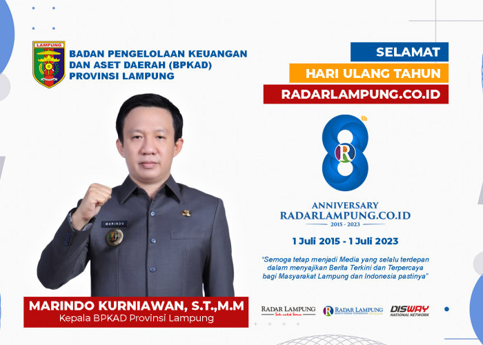 BPKAD Provinsi Lampung: Selamat Ulang Tahun Radar Lampung Online ke-8