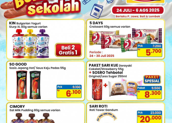 Bekal Sekolah Makin Asik Lewat Promo Diskon Indomaret, Ada Roti Sosis Makin Hemat