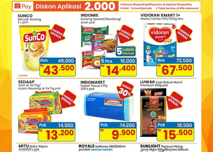 Jangan Sampai Terlewat, Promo 4 Hari Indomaret 16–19 Juli 2026: Ada Harga Spesial Minyak Goreng Sunco