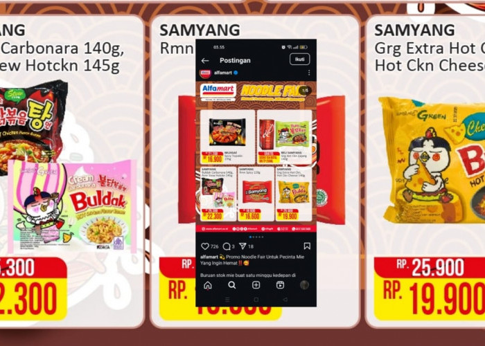 Promo Mie Instant di Alfamart, Dapatkan Produk Samyang Hanya Rp16.600, Cek Katalognya