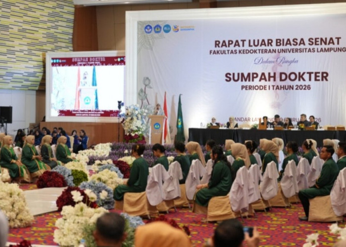 Fakultas Kedokteran Unila Lahirkan 67 Dokter Baru di Awal 2026, Rektor Tekankan Profesionalisme dan Pengabdian